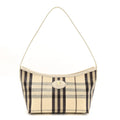 Coated Canvas Vintage Check Calfskin Mini Highlands Shoulder Bag Light Beige