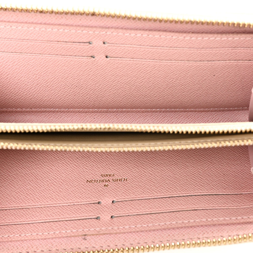 Damier Azur Clemence Wallet Rose Ballerine