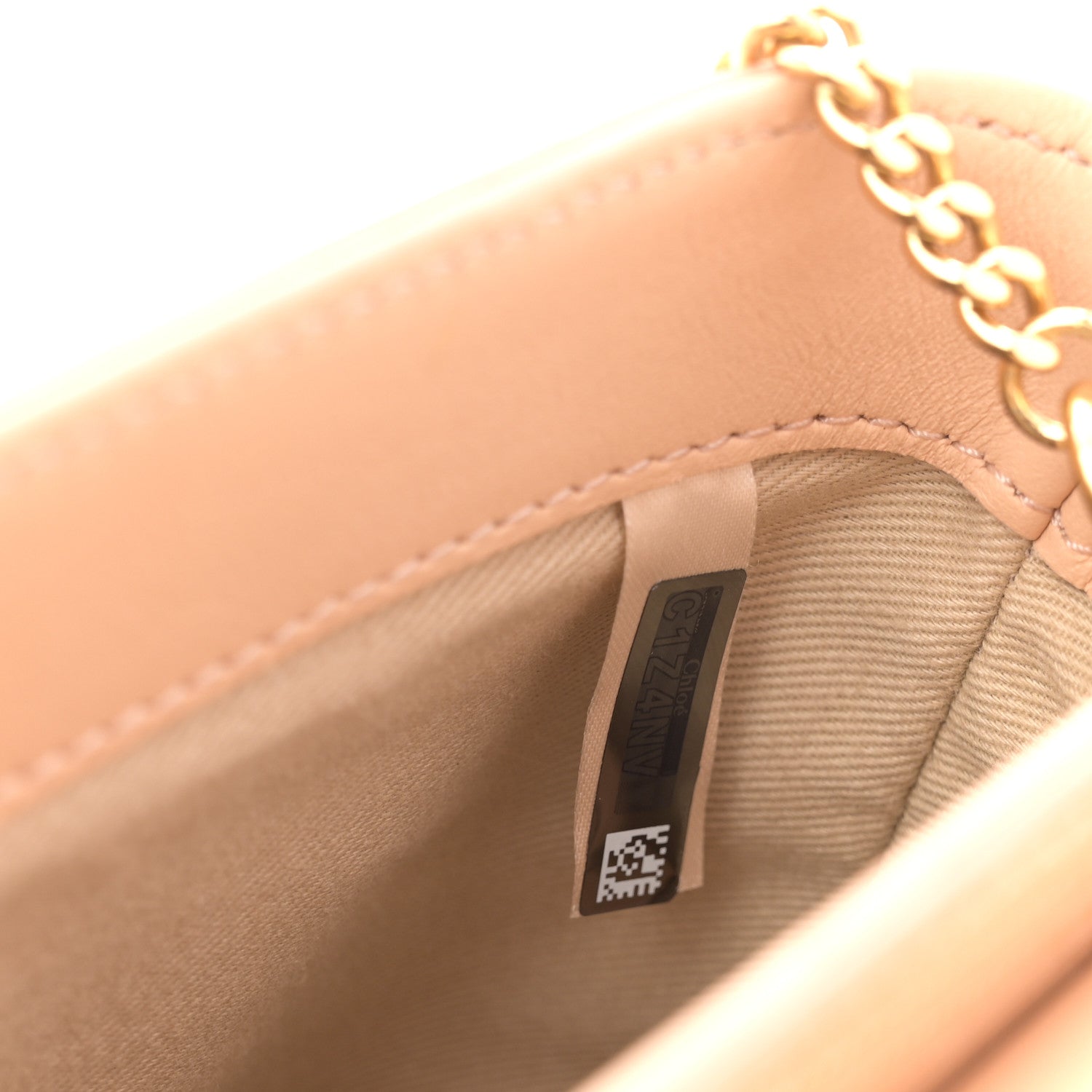 Calfskin Lizard Embossed Small Aby Lock Delicate Pink
