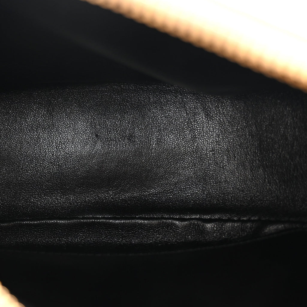 Soft Calfskin Arque Shoulder Bag Travertino