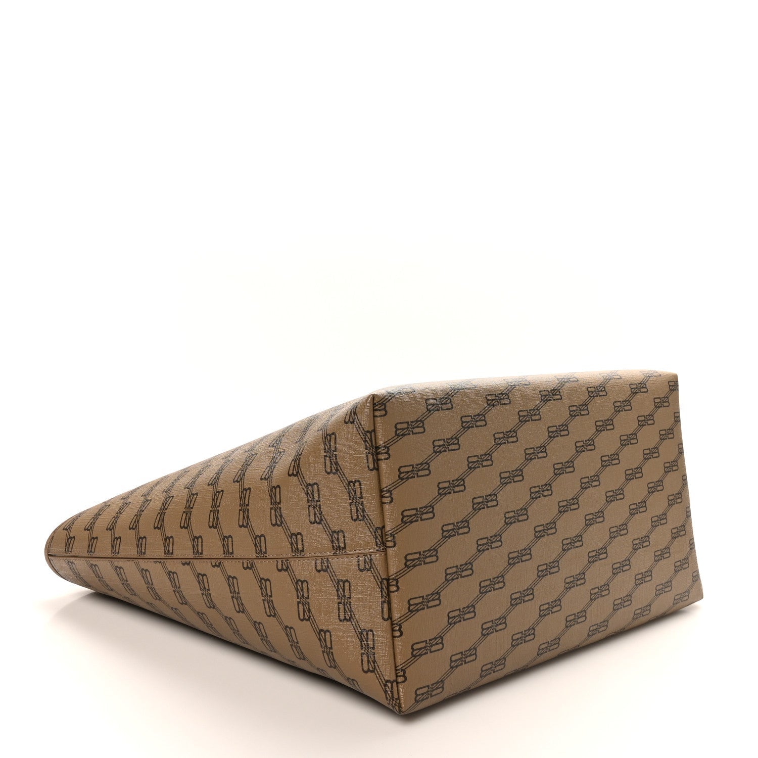 Coated Canvas BB Monogram Large Signature East West Shopper Bag Beige Brown