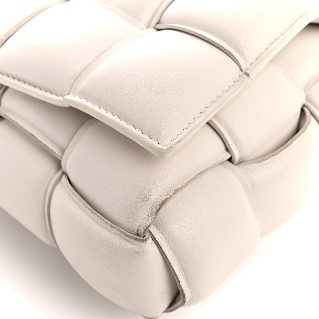 Nappa Maxi Intreccio Padded Cassette Crossbody Bag Chalk