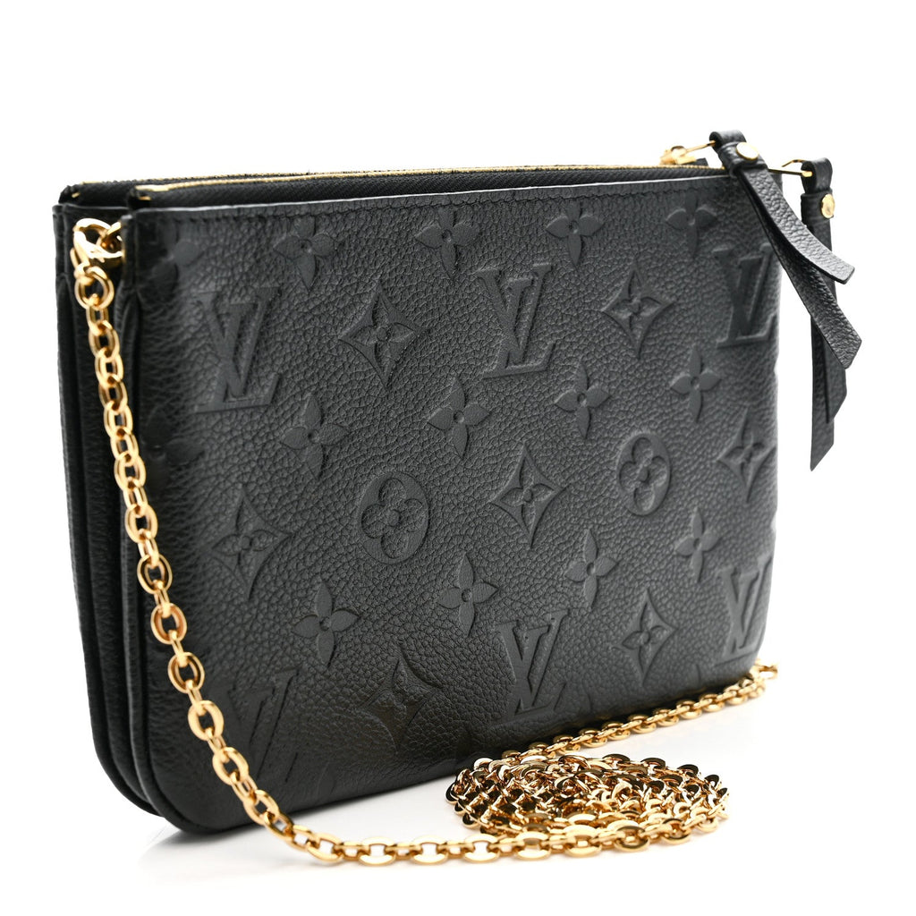 Empreinte Double Zip Pochette Black