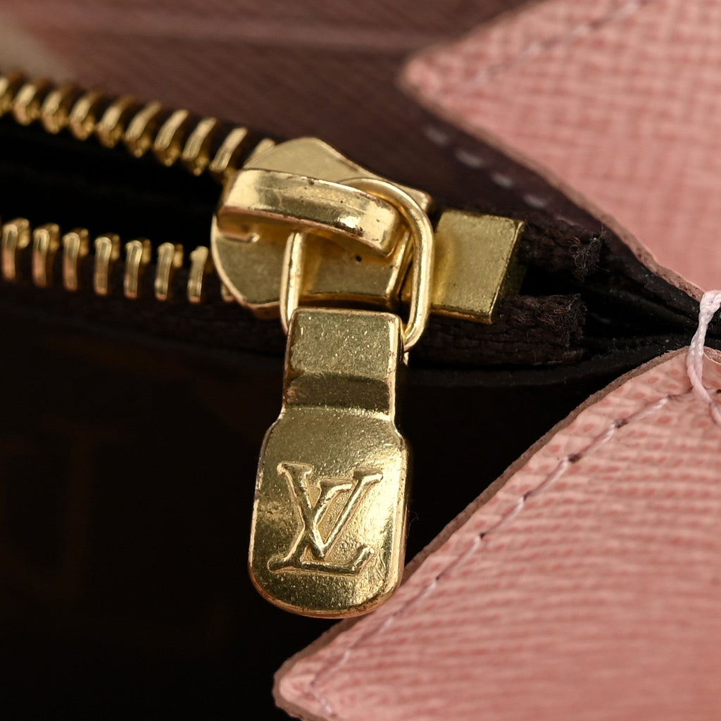 Monogram Clemence Wallet Rose Ballerine
