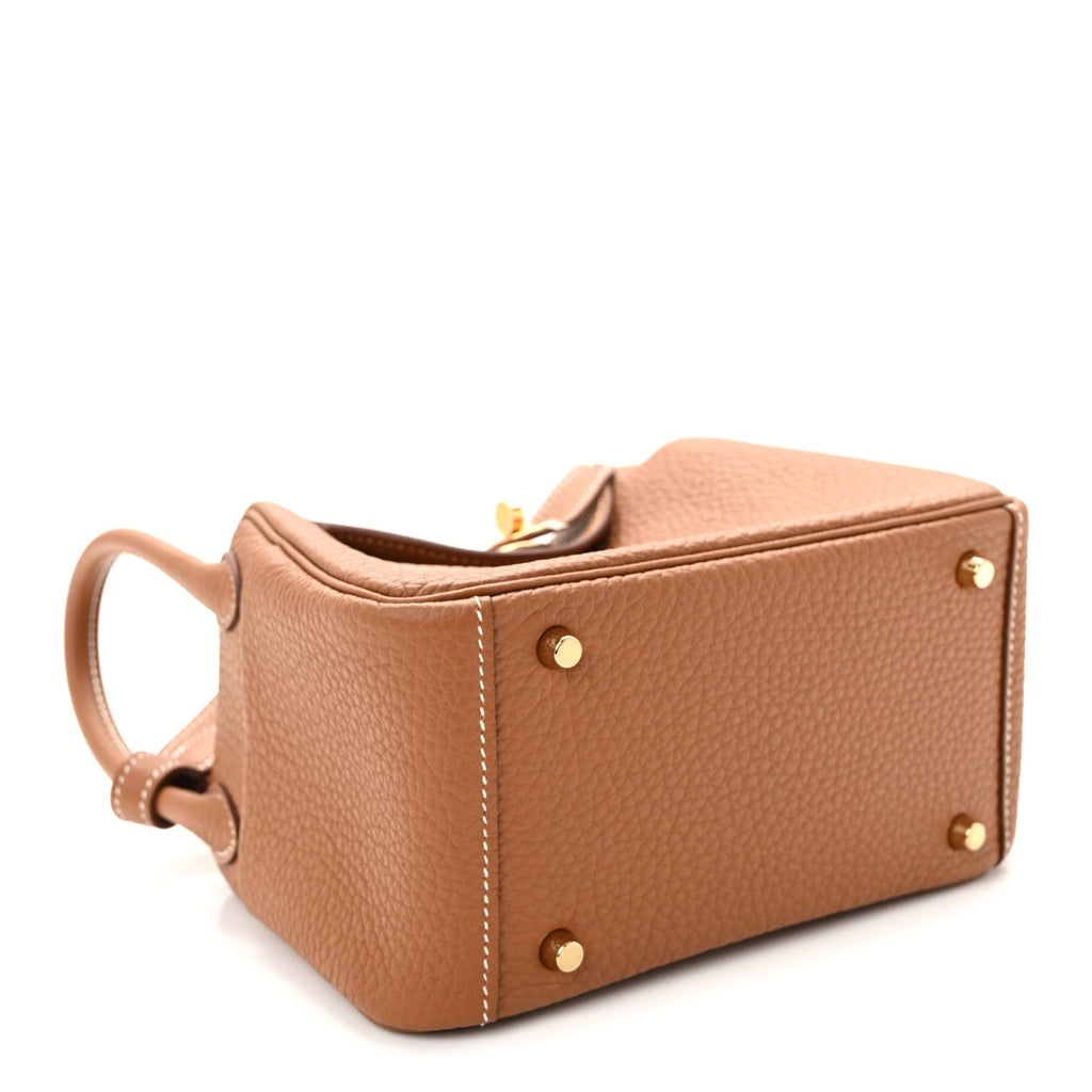 Taurillon Clemence Mini Lindy 20 Gold
