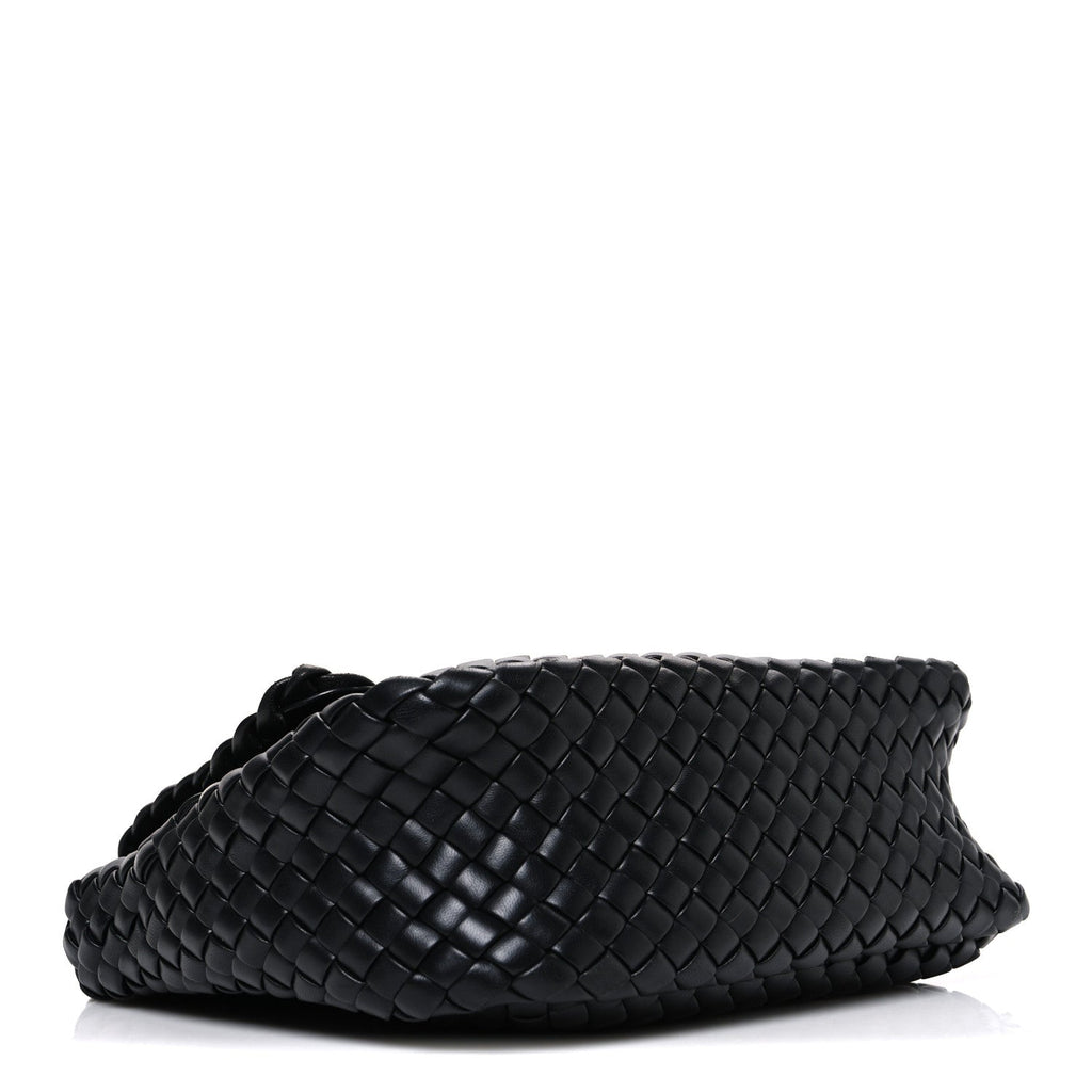 Nappa Intrecciato Small Cobble Shoulder Bag Black