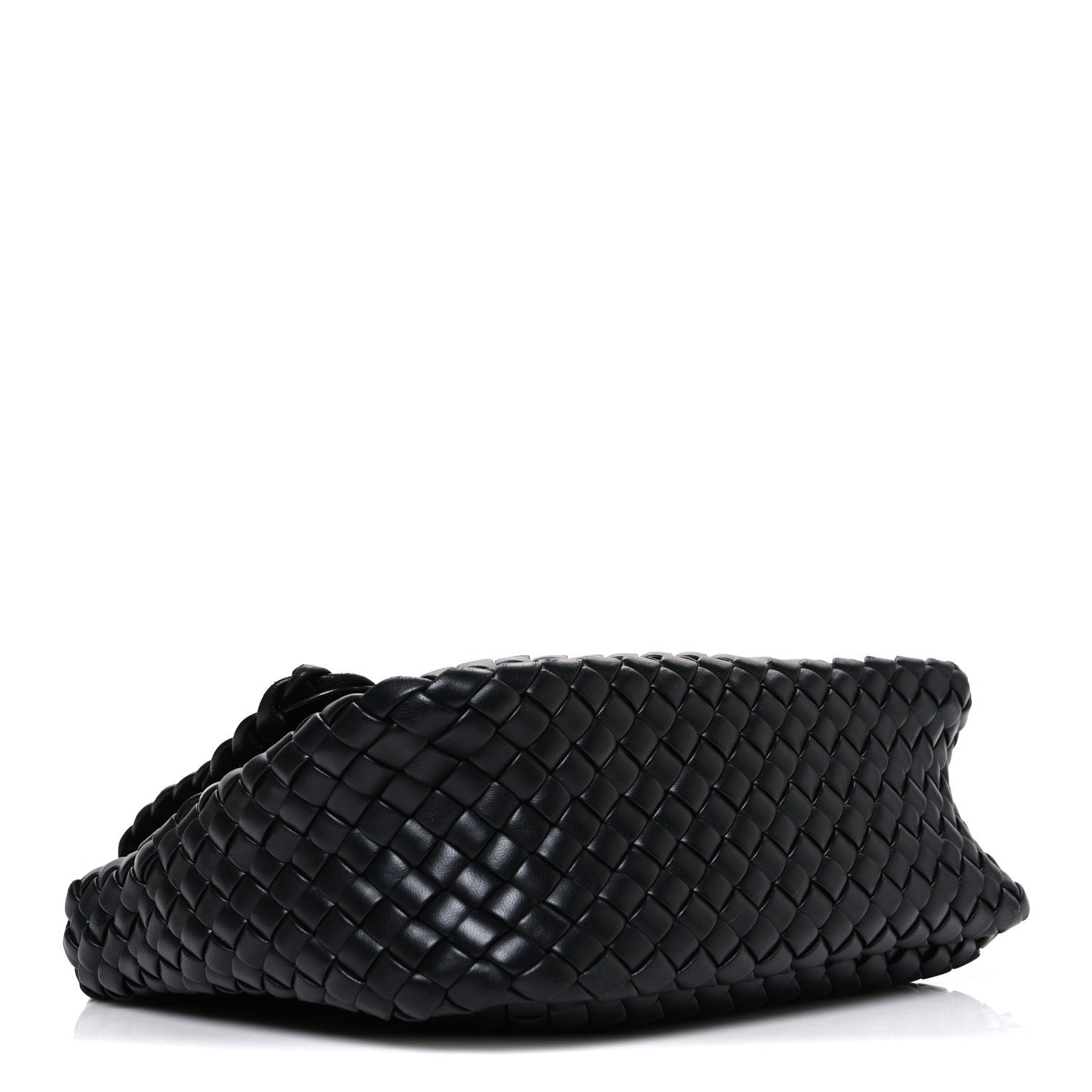 Nappa Intrecciato Small Cobble Shoulder Bag Black