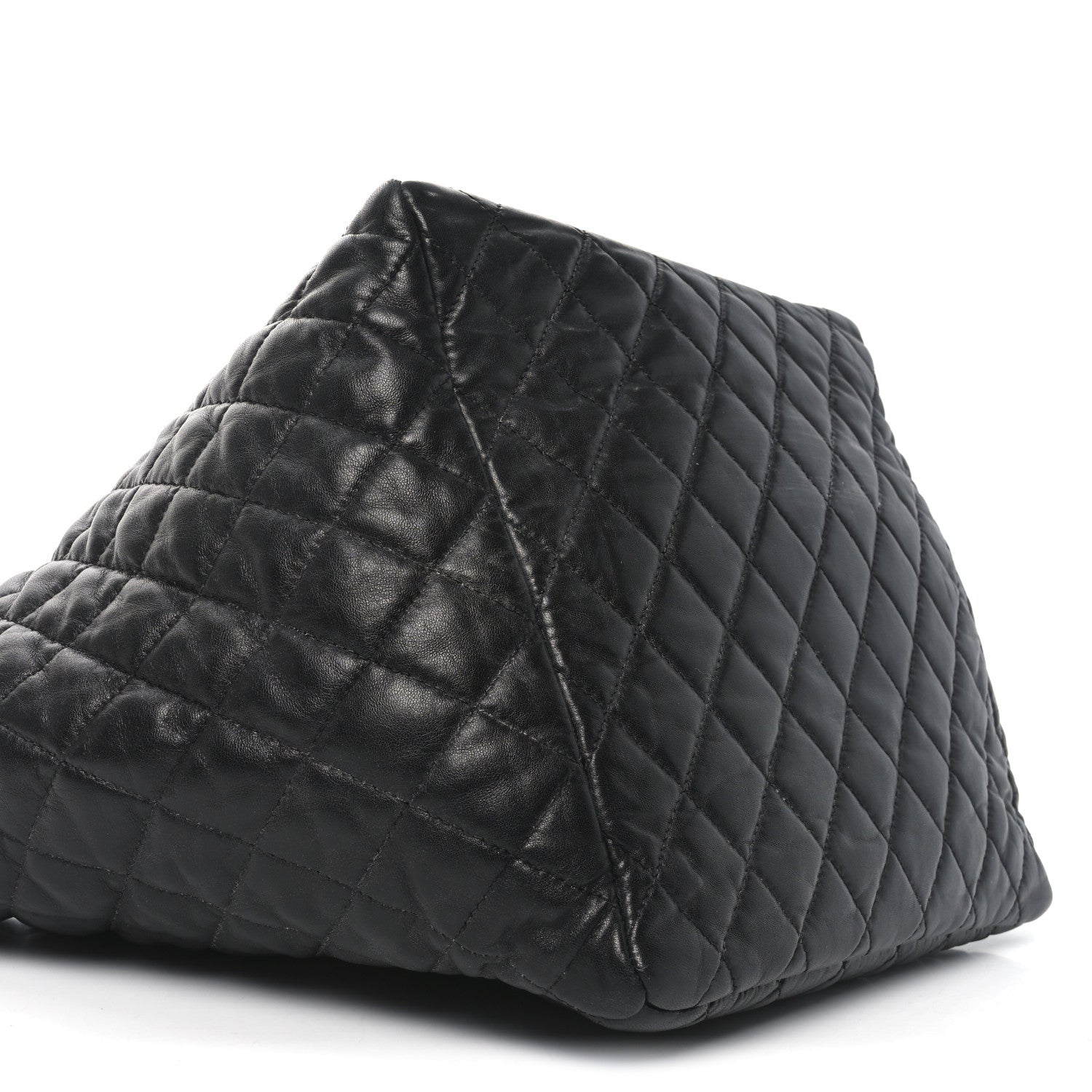 Lambskin Quilted Week End on Mars Tote Black