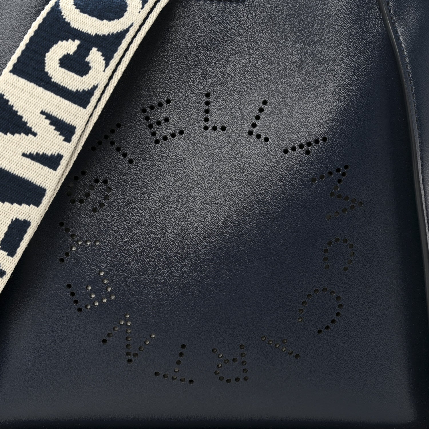 Eco Alter Nappa Perforated Logo Mini Crossbody Navy