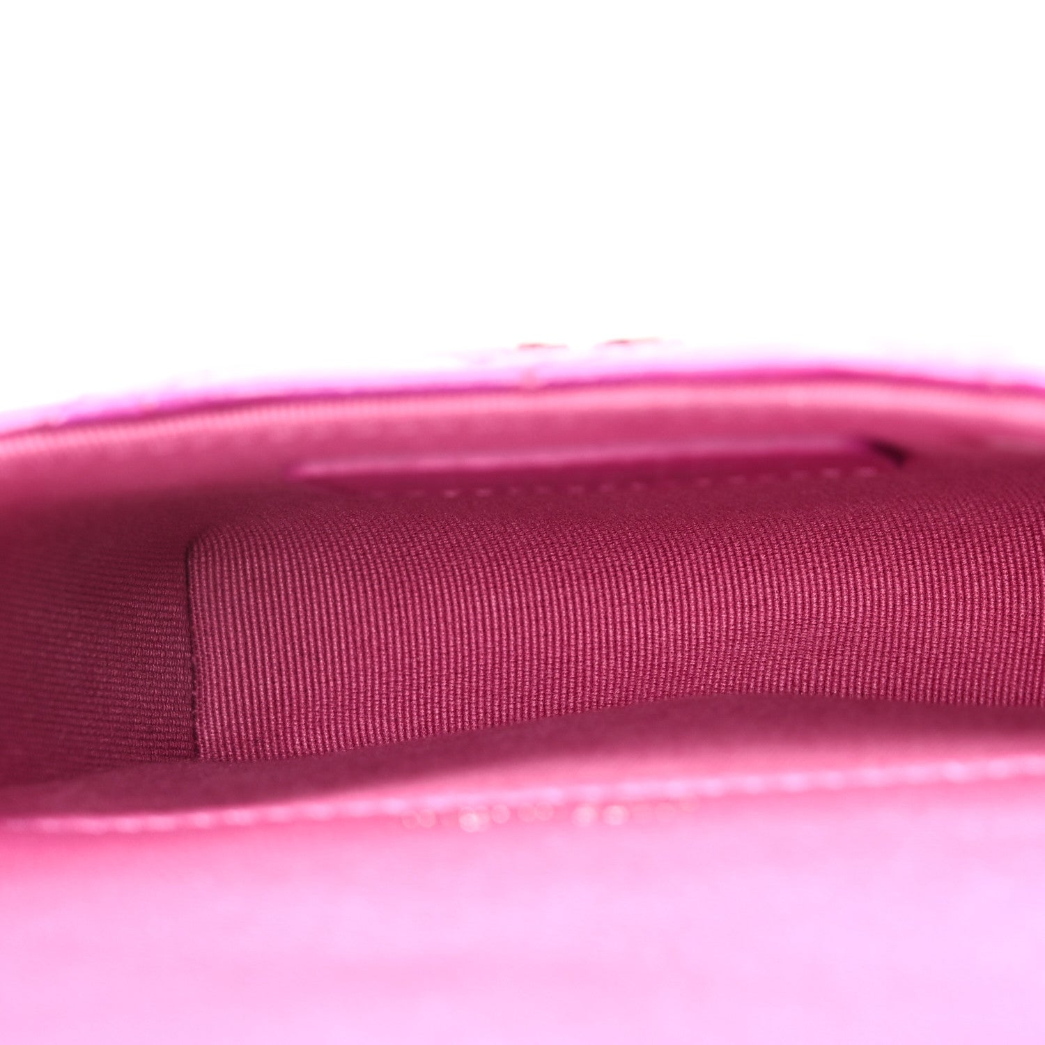 Iridescent Mirror Goatskin Hook  Holder Fuchsia