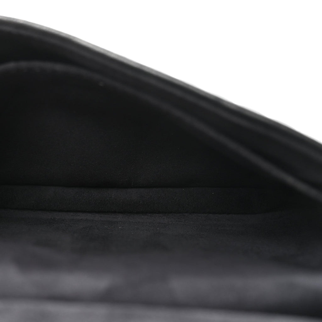Shiny Nappa Trapuntata Micro Double Baguette Black
