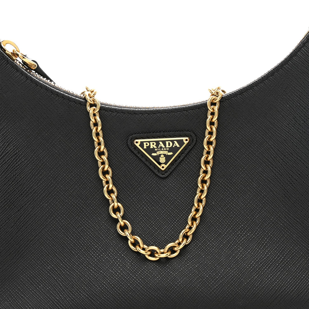 Saffiano Lux Re-Edition 2005 Shoulder Bag Black