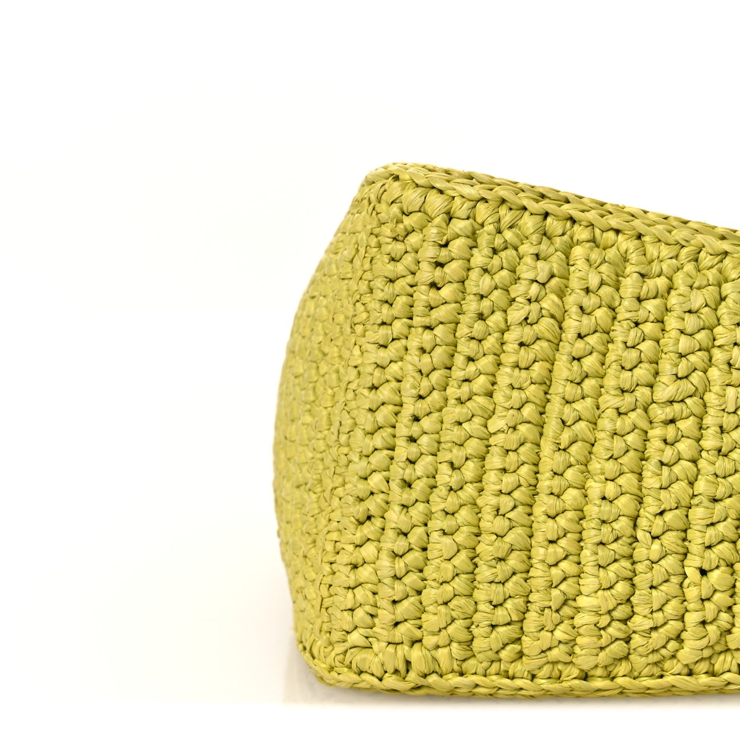 Yarn Raffia Effect Crochet Triangle Shoulder Bag Giallo