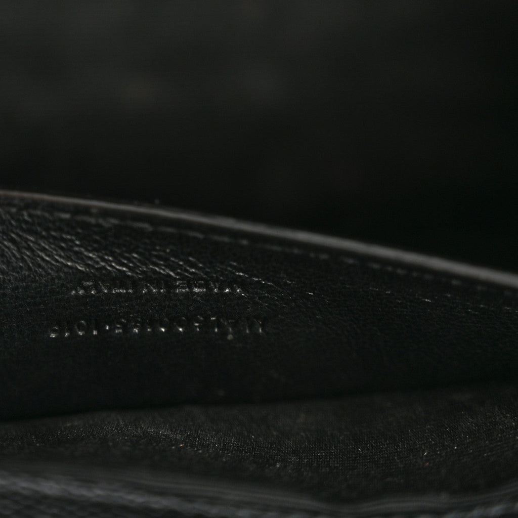 Grain De Poudre Textured Mixed Matelasse Triquilt Medium Monogram Monochrome Satchel Black