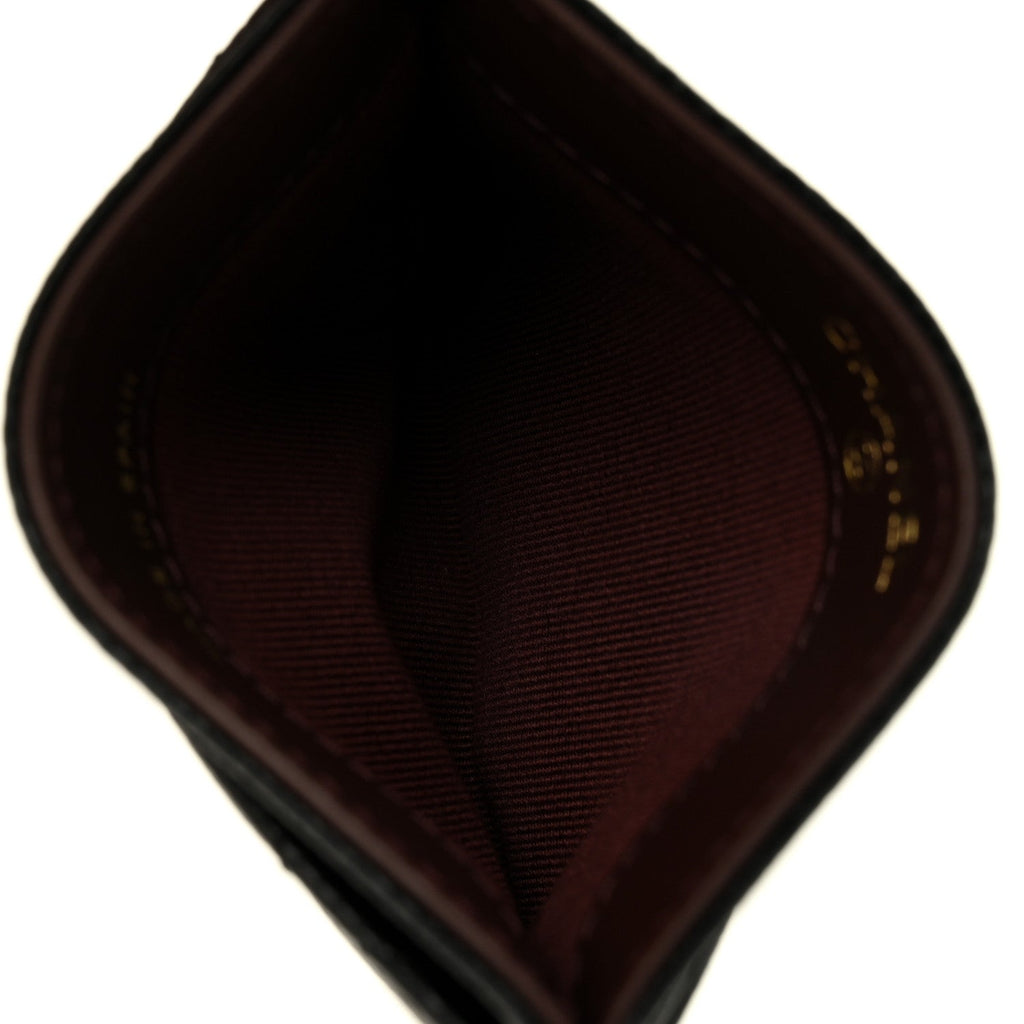 Caviar Quilted  Holder Black