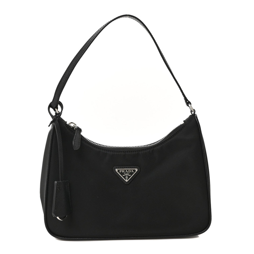 Tessuto Nylon Saffiano Mini Re-Edition 2005 Bag Black