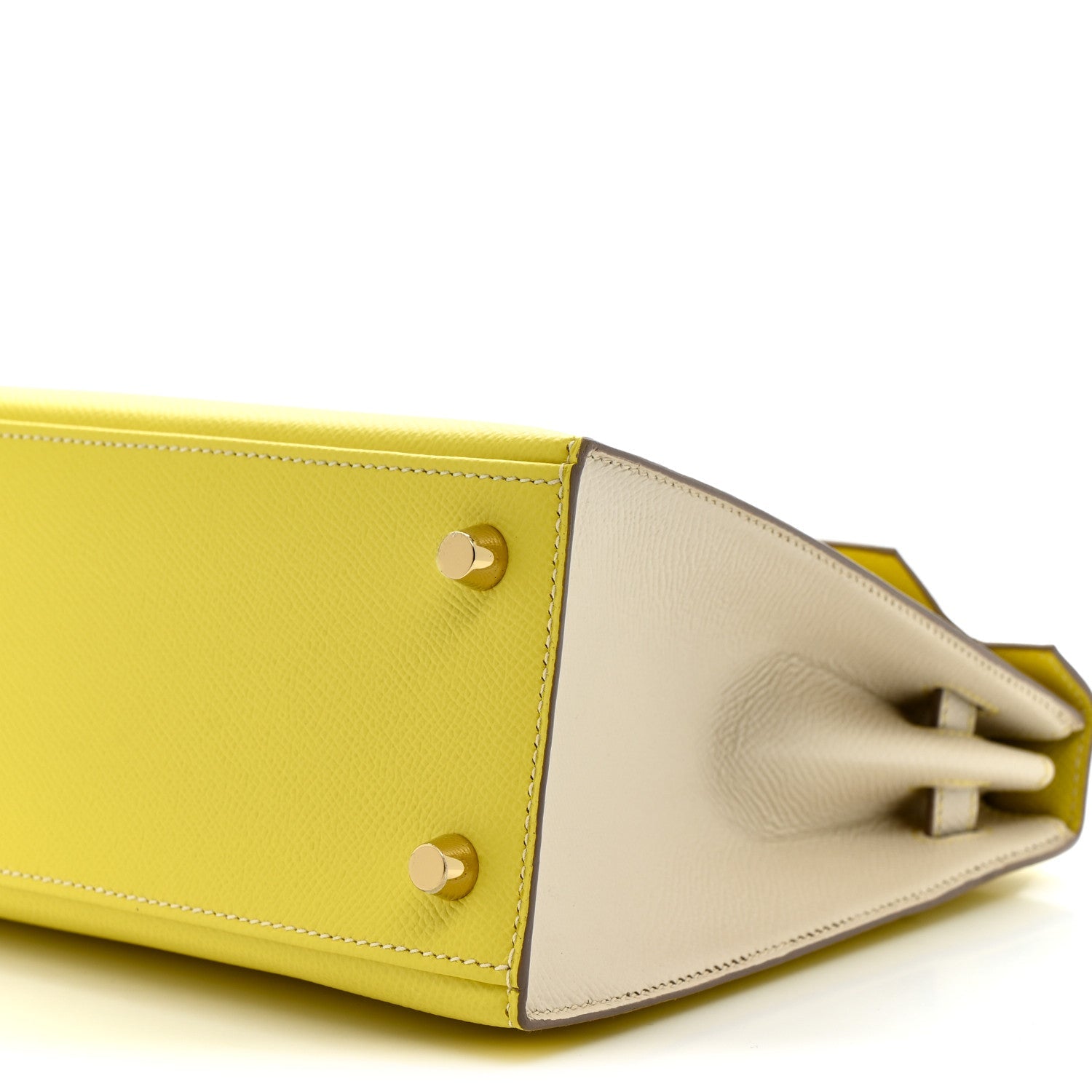 Epsom Bi-Color Horseshoe Sellier 25 Lime Craie