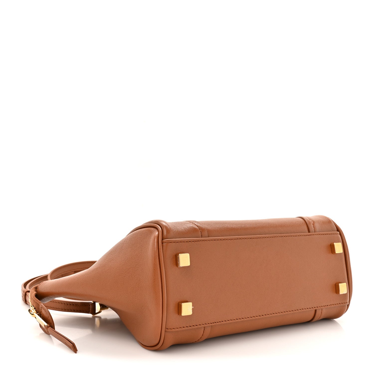 Supple Shiny Lambskin Small New Luggage Soft Tan