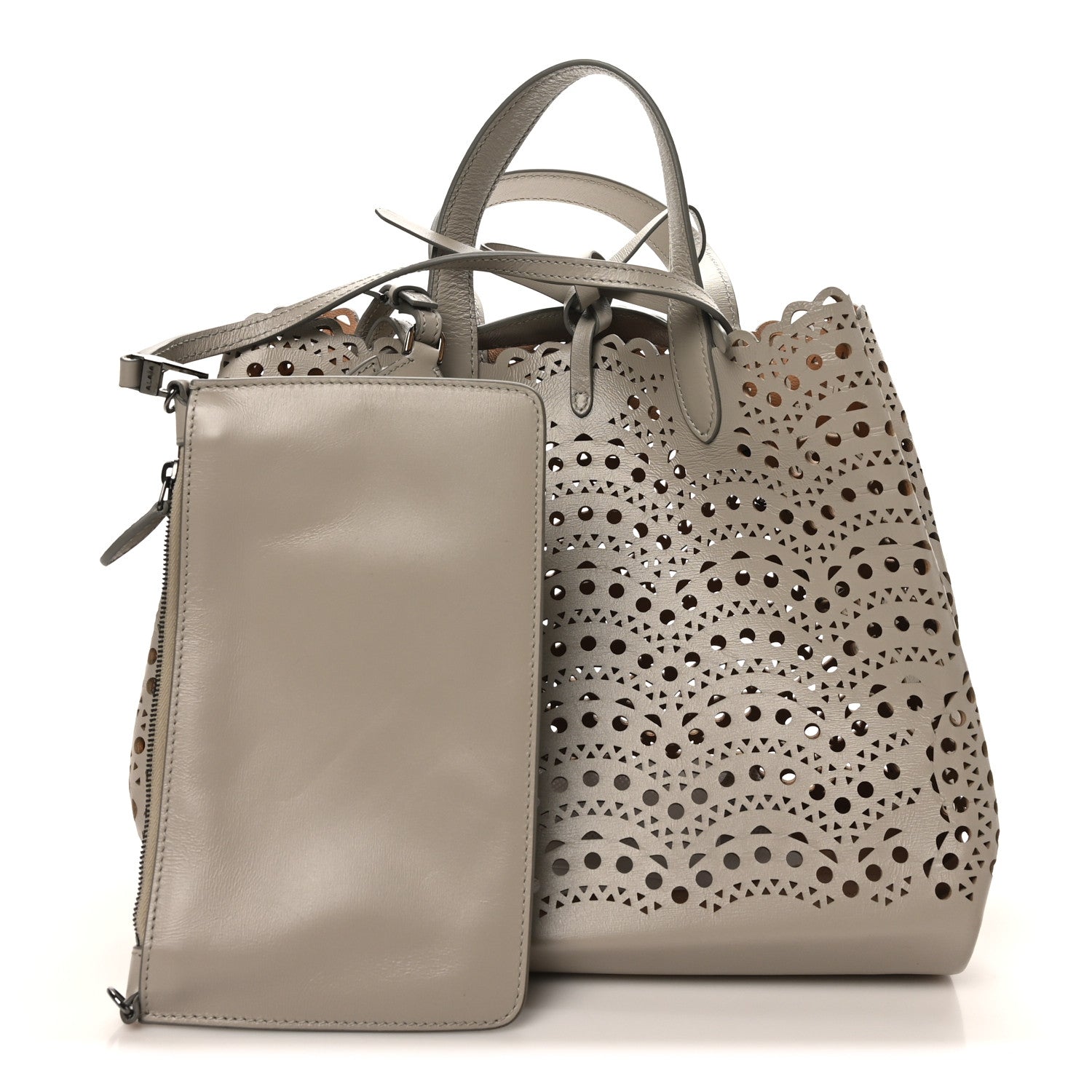 Lux Calfskin Vienne Wave Mina 25 Bag Perle