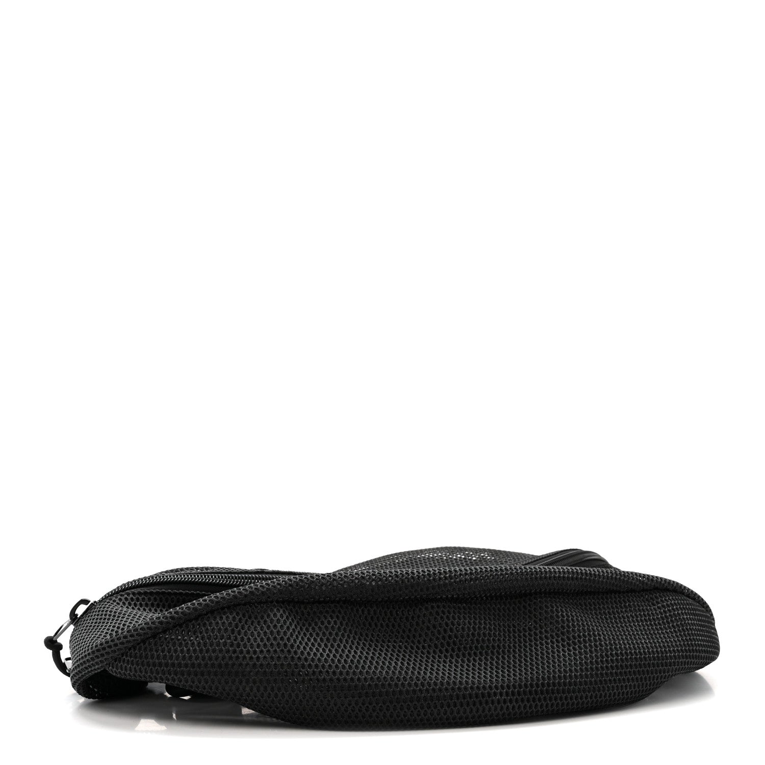 Nylon Mesh Logo Printed Attica Gym Shoulder Bag Black