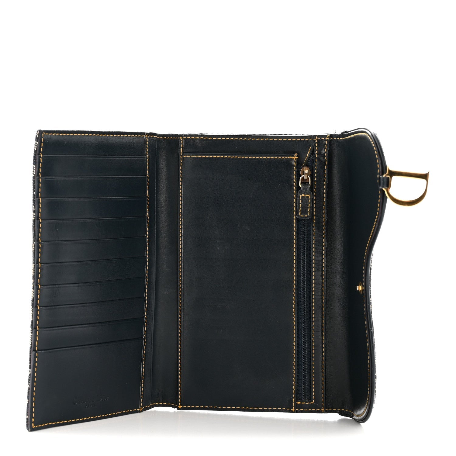 Monogram Saddle Wallet Navy