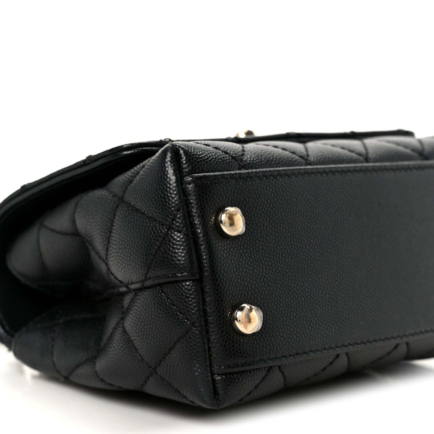 Caviar Quilted Extra Mini Coco Handle Flap Black