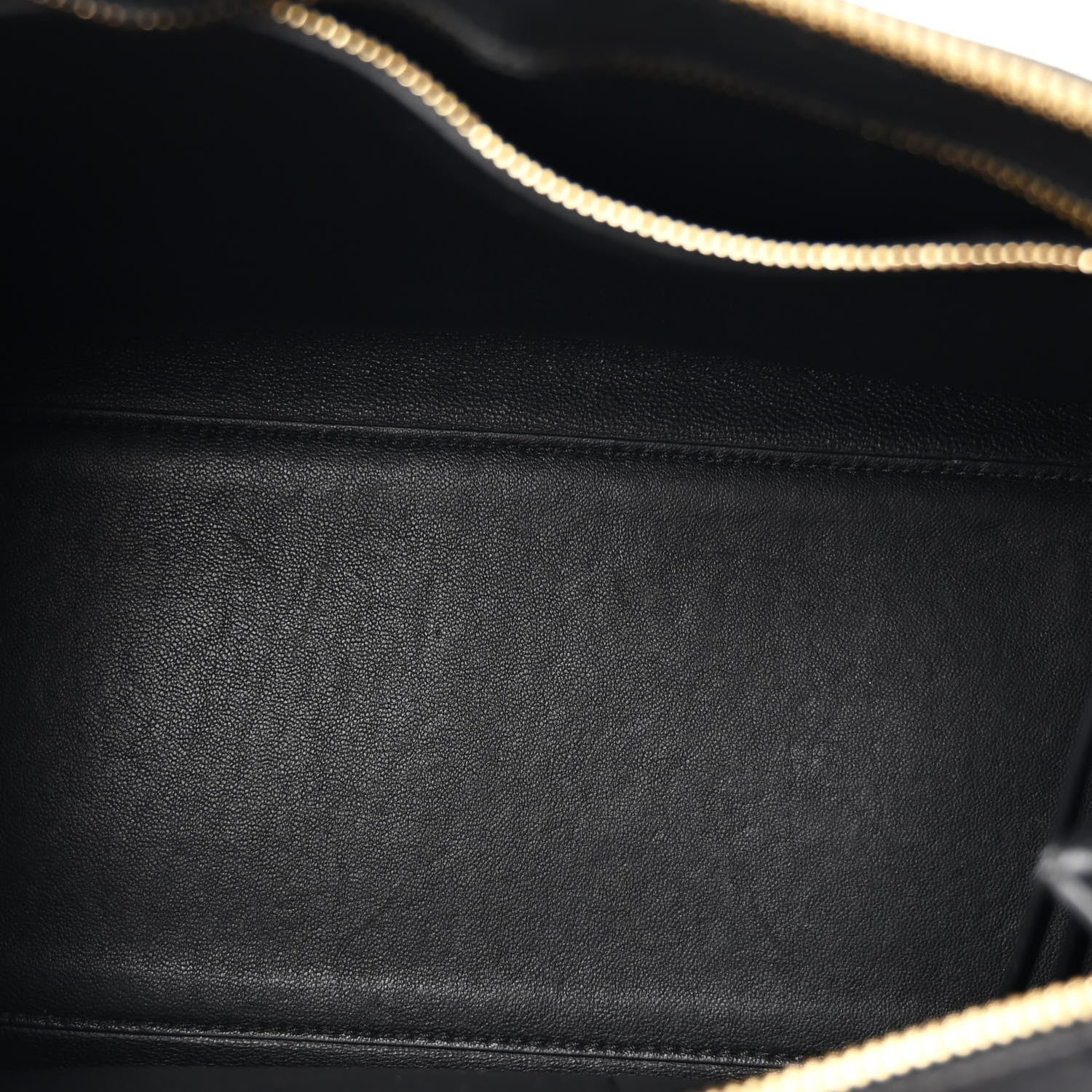 Smooth Calfskin Medium Bi-Color Edge Shoulder Bag Black Beige