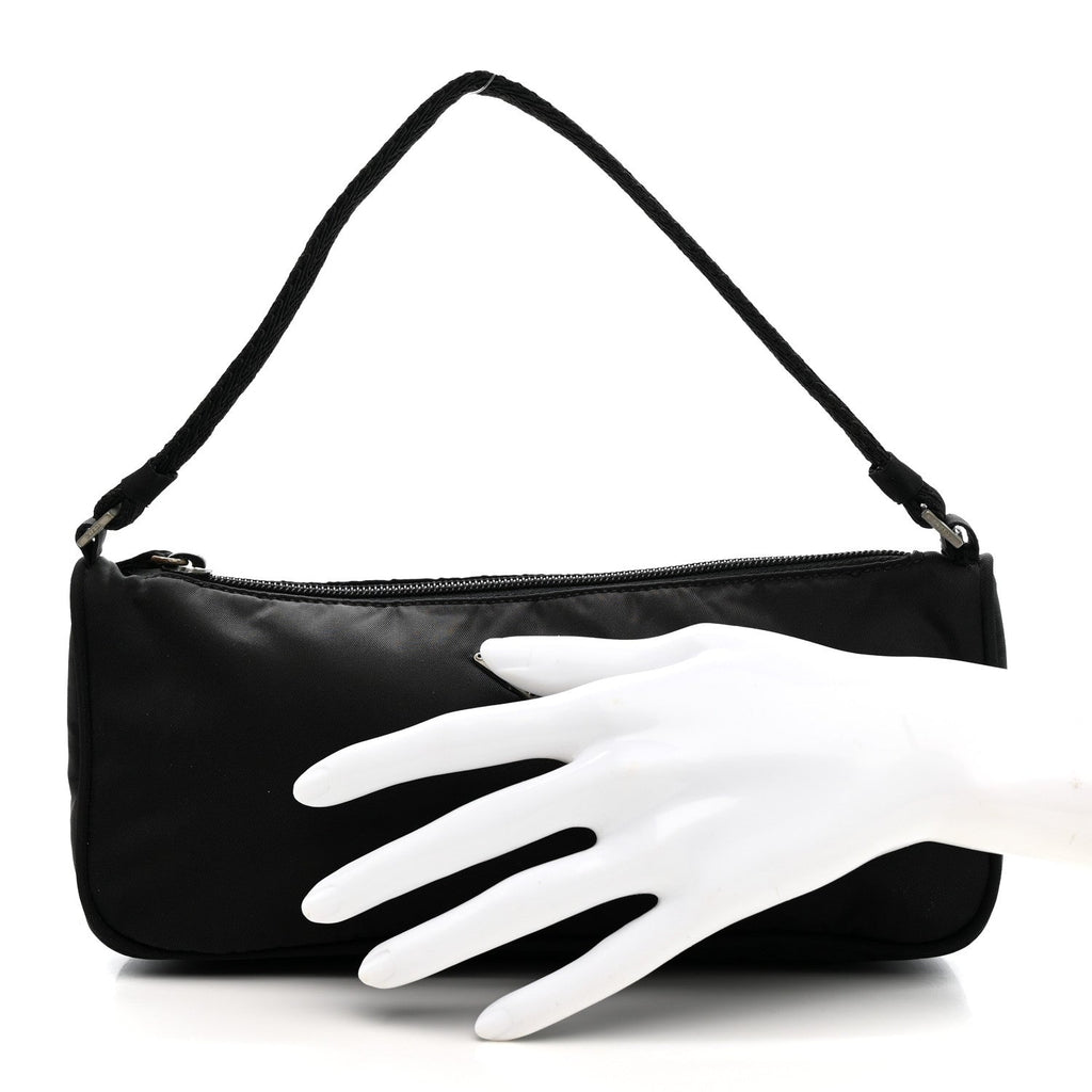 Tessuto Nylon Pochette Bag Black