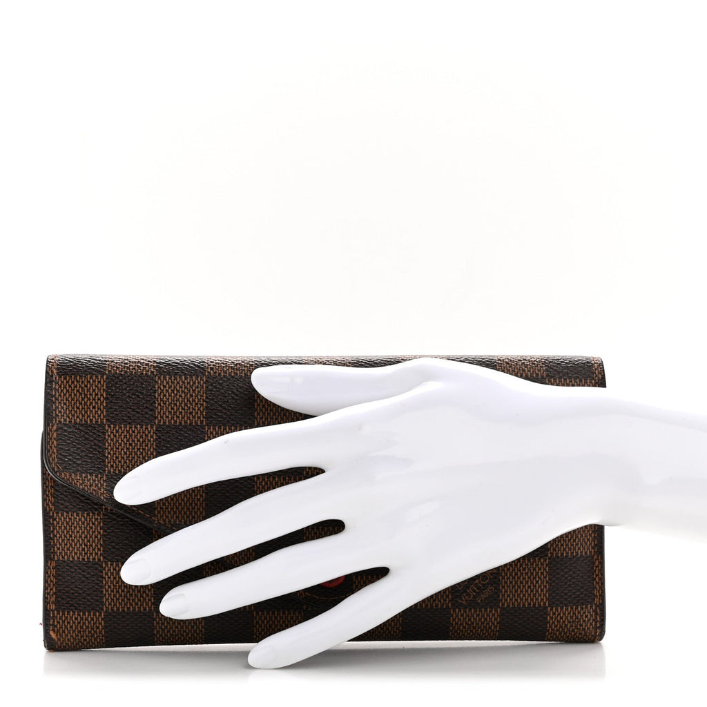 Damier Ebene Josephine Wallet Red
