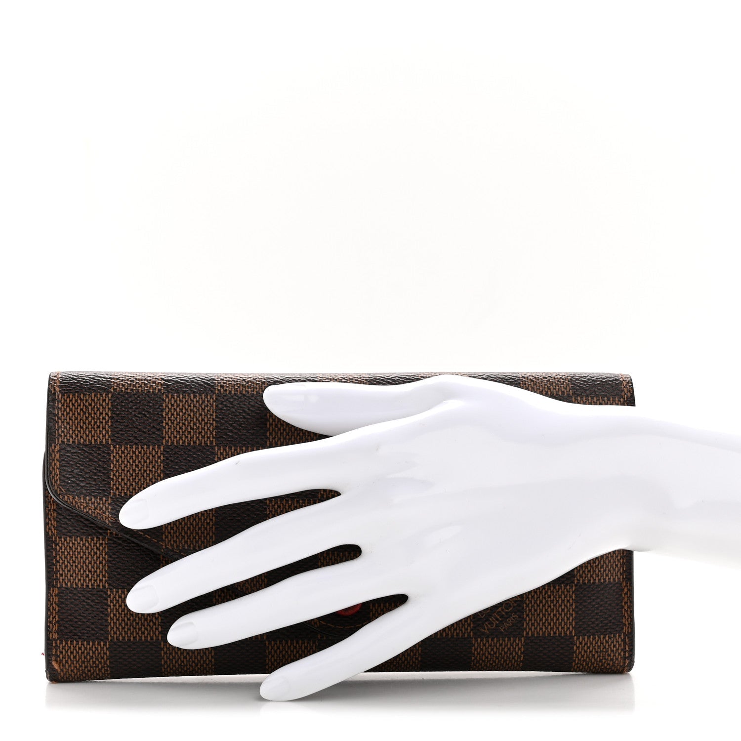 Damier Ebene Josephine Wallet Red