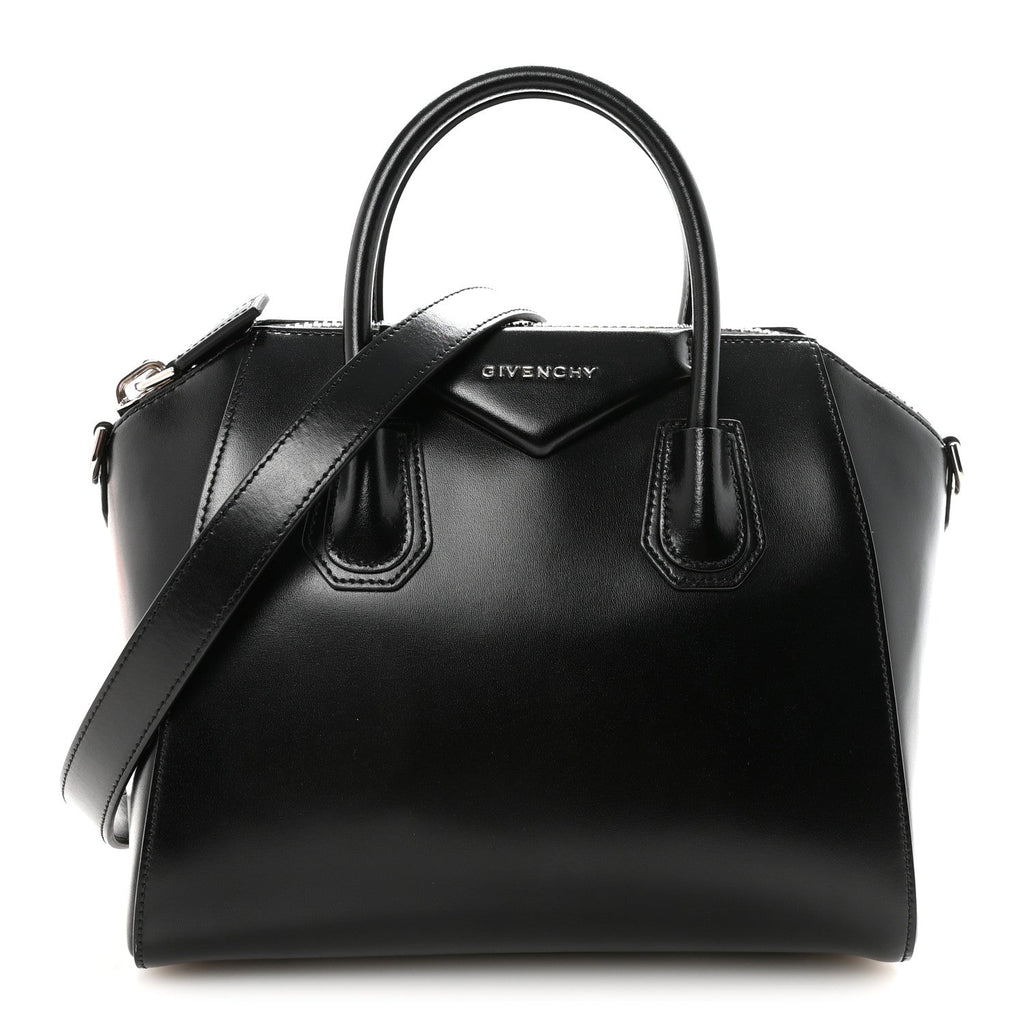Shiny Lord Calfskin Small Antigona Black