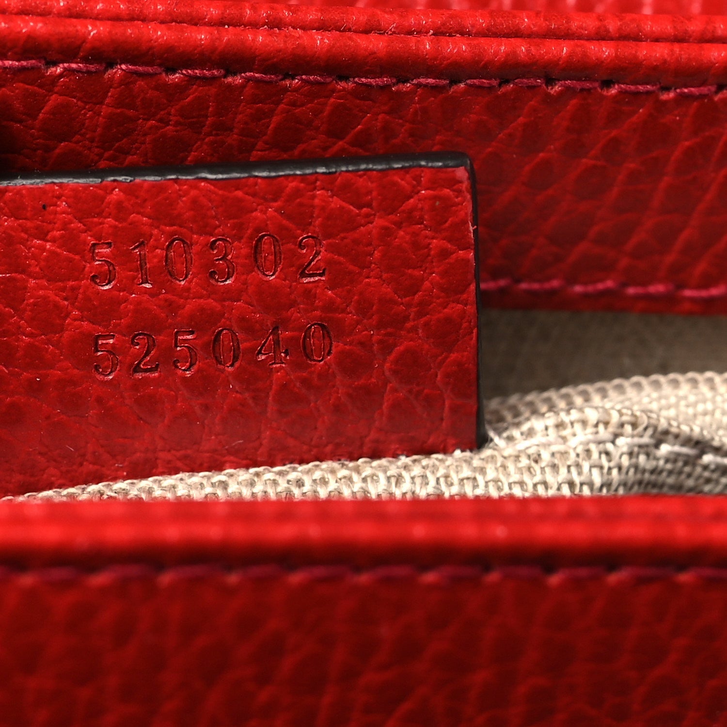 Dollar Calfskin Interlocking G Top Handle Shoulder Bag Red