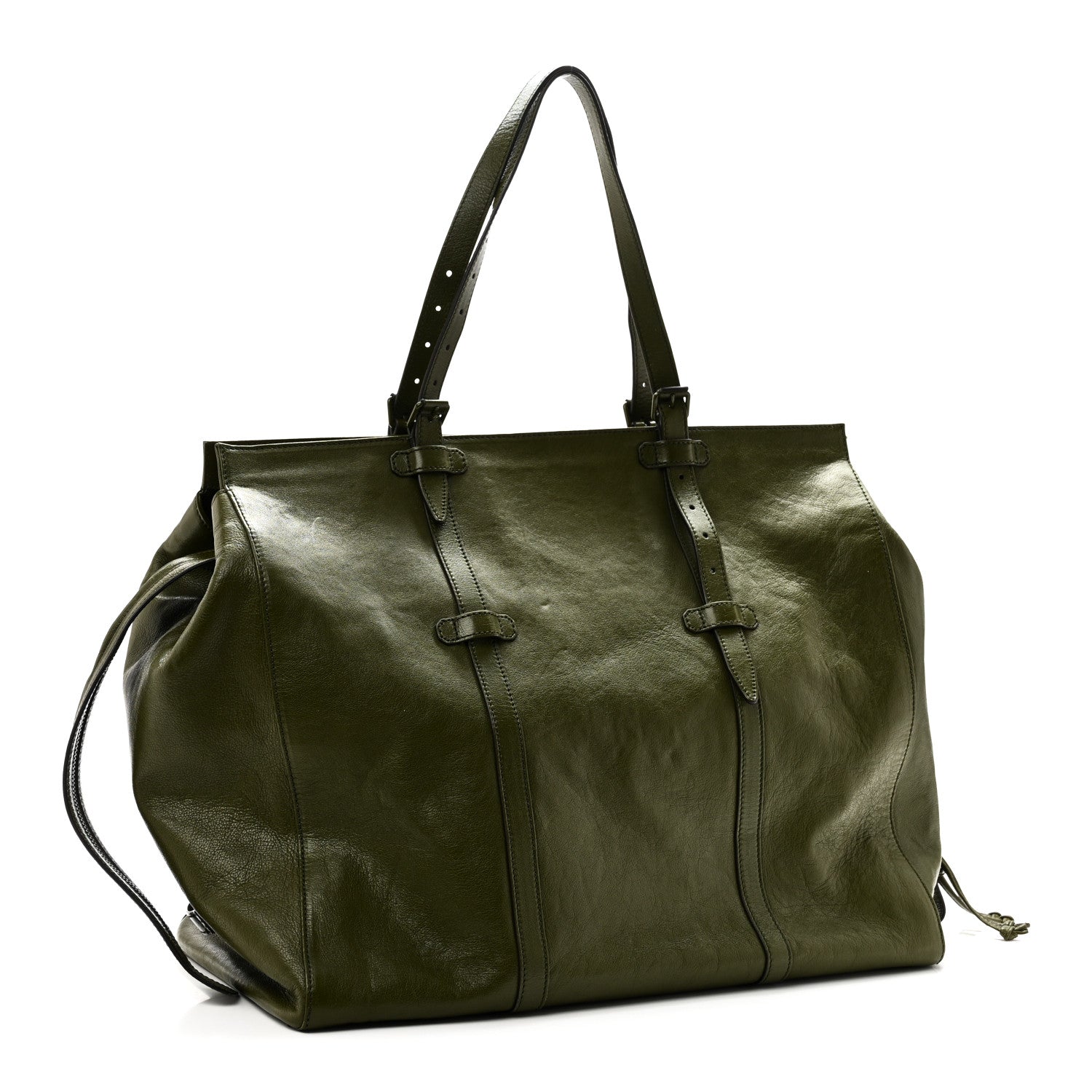 Piuma Lux Energy Monochrome Medium Double G Tote Bag Military Wood