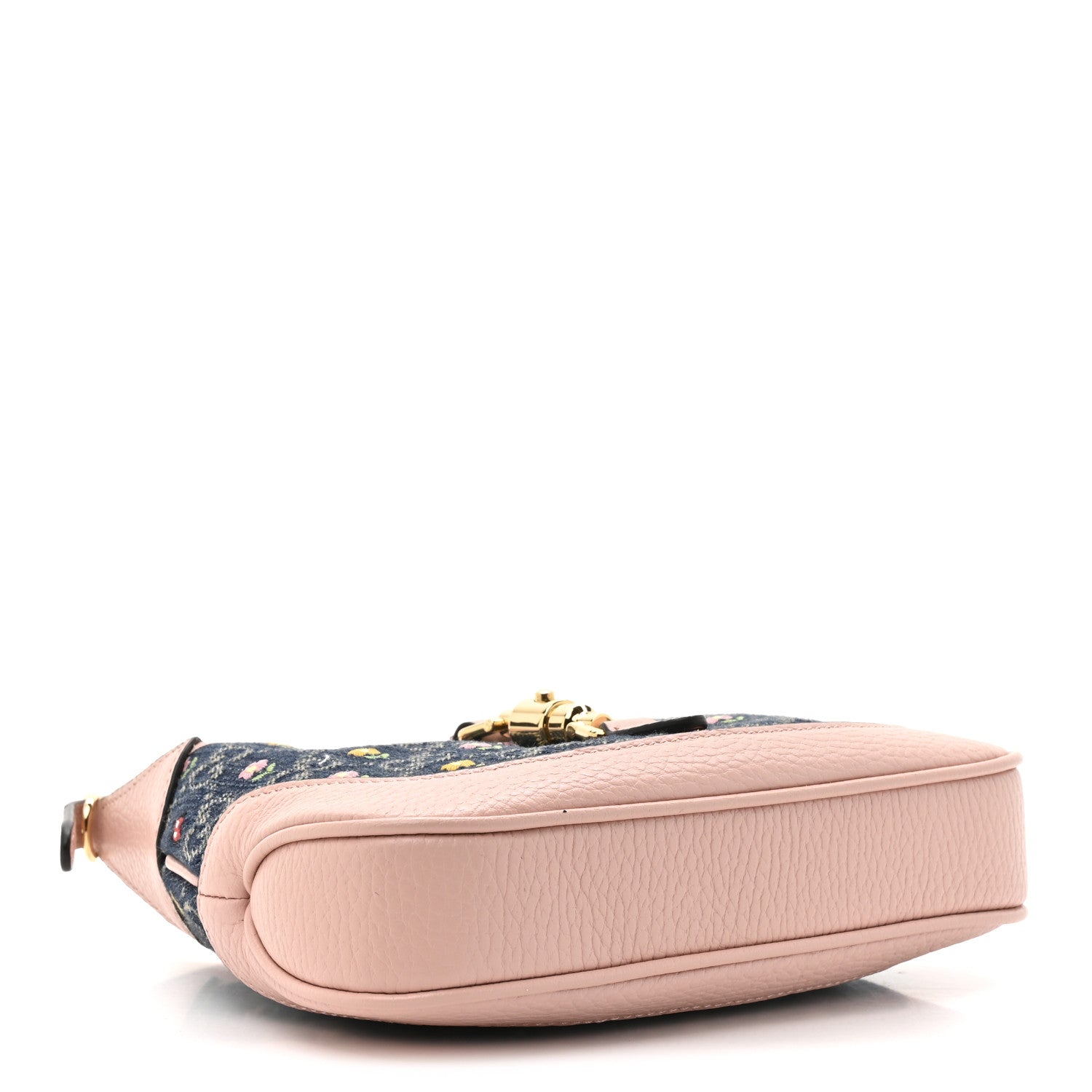 New Denim GG Monogram Calfskin Love Parade Mini Jackie 1961 Hobo Light Pink