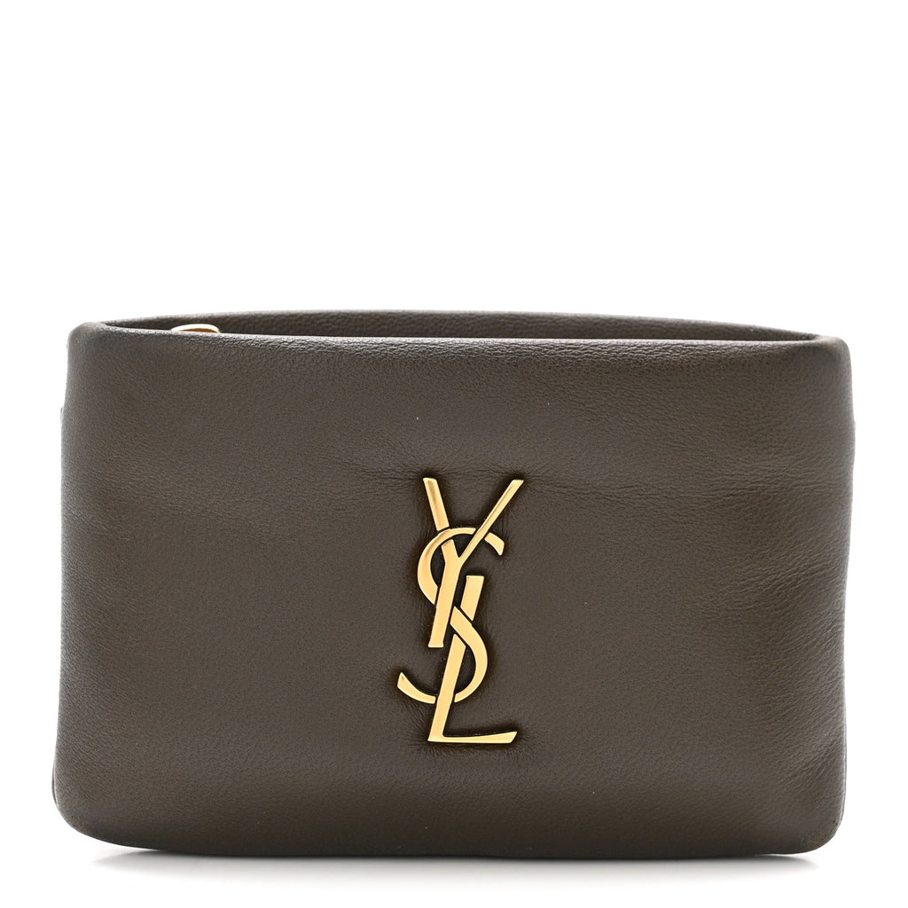 Padded Lambskin Monogram Zip  Holder Light Musk