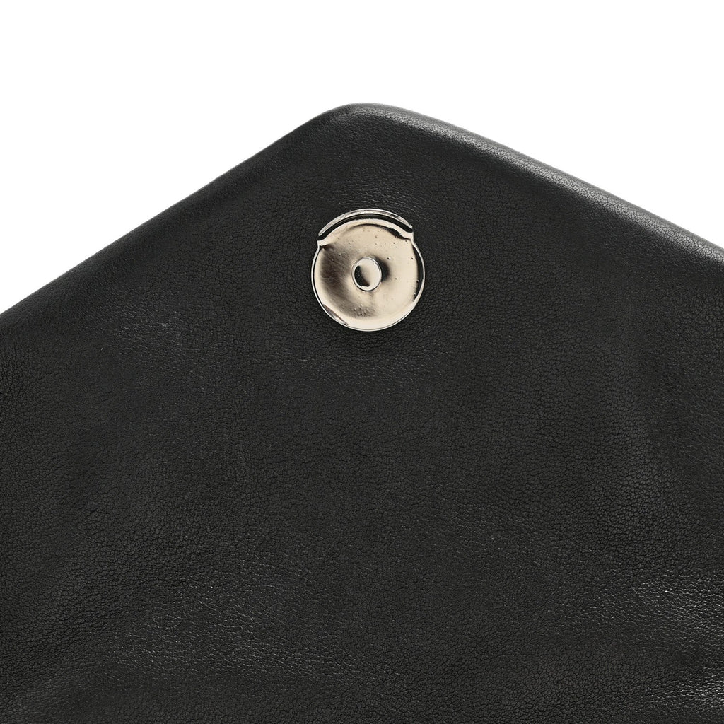 Lambskin Quilted Monogram Monochrome Small Loulou Puffer Chain Satchel Black