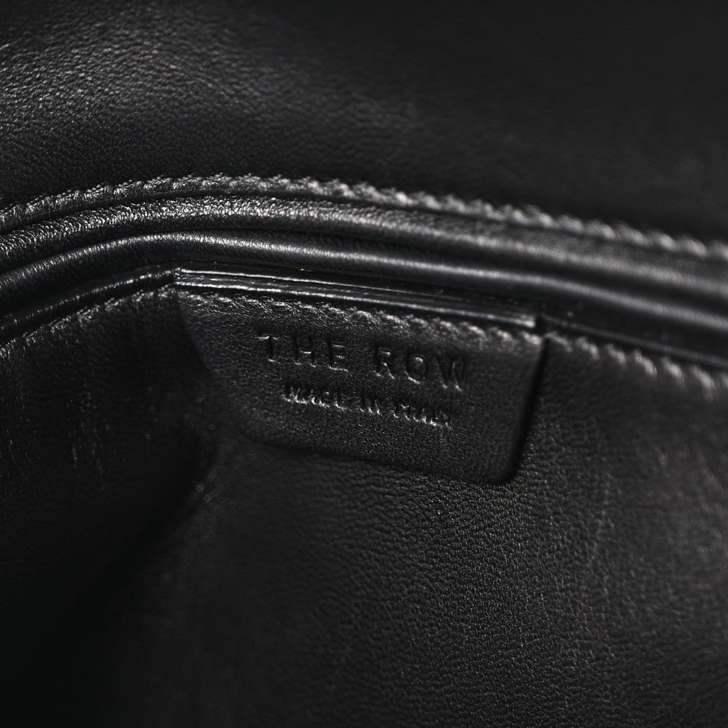 Matte Grained Calfskin Agnes Bag Black