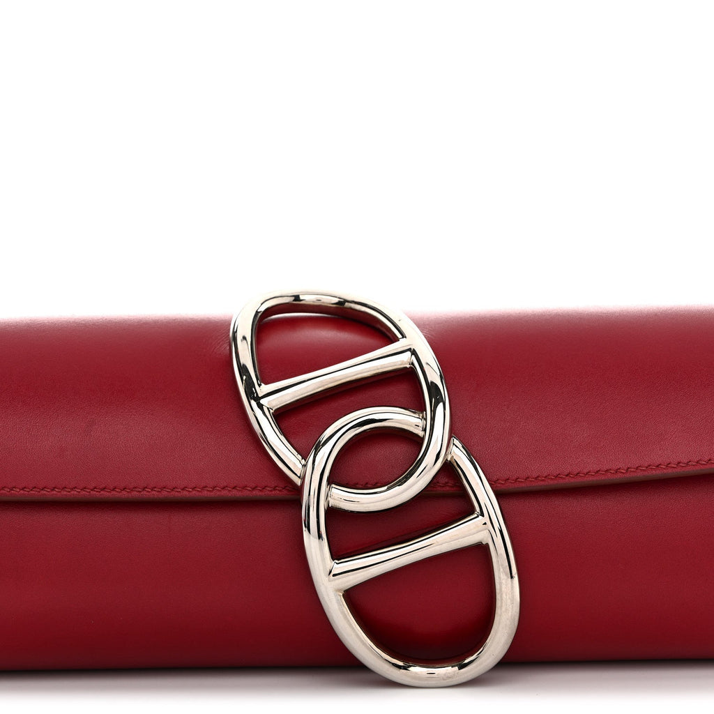 Tadelakt Egee Clutch Rouge Vif