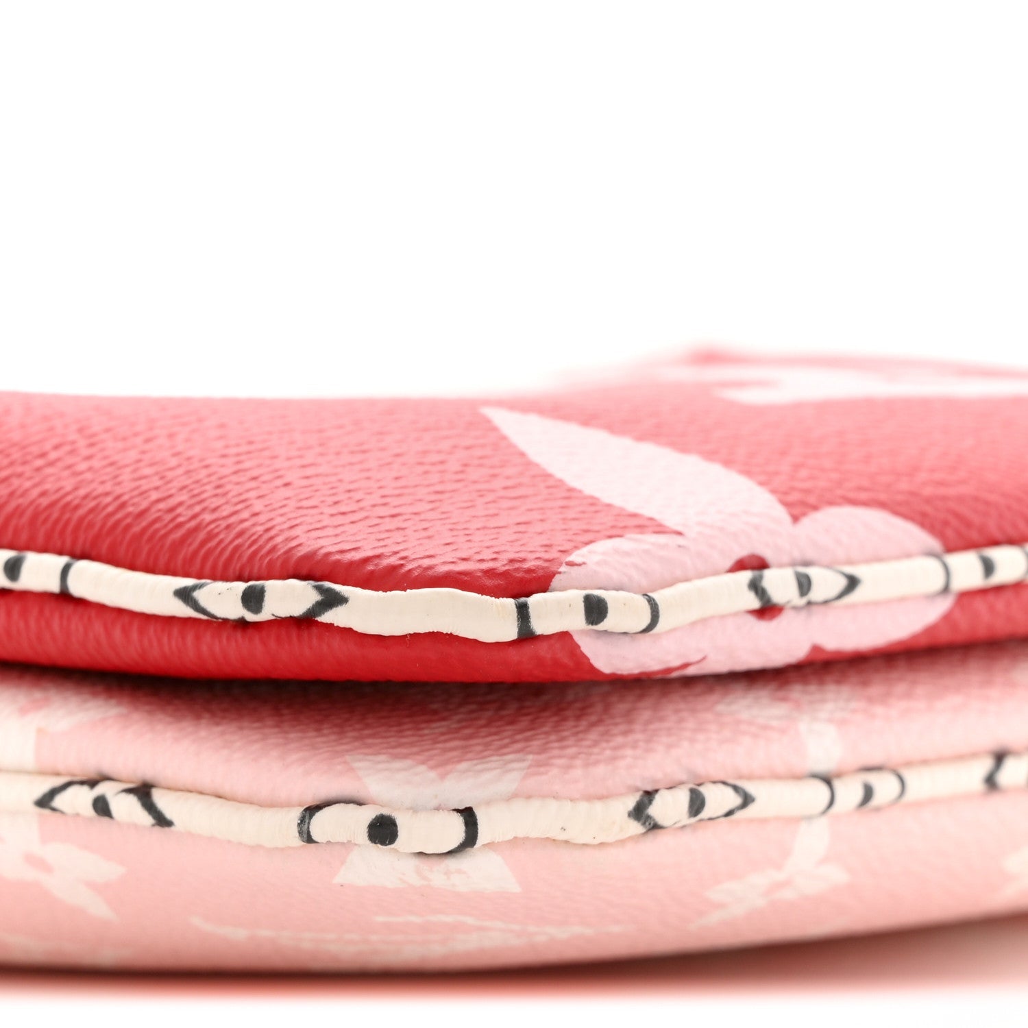 Monogram Giant Double Zip Pochette Rouge