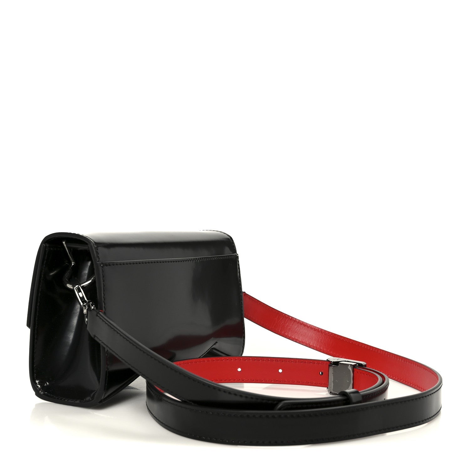 Abrasivato Calfskin Loubi54 Clutch Black Gun Metal