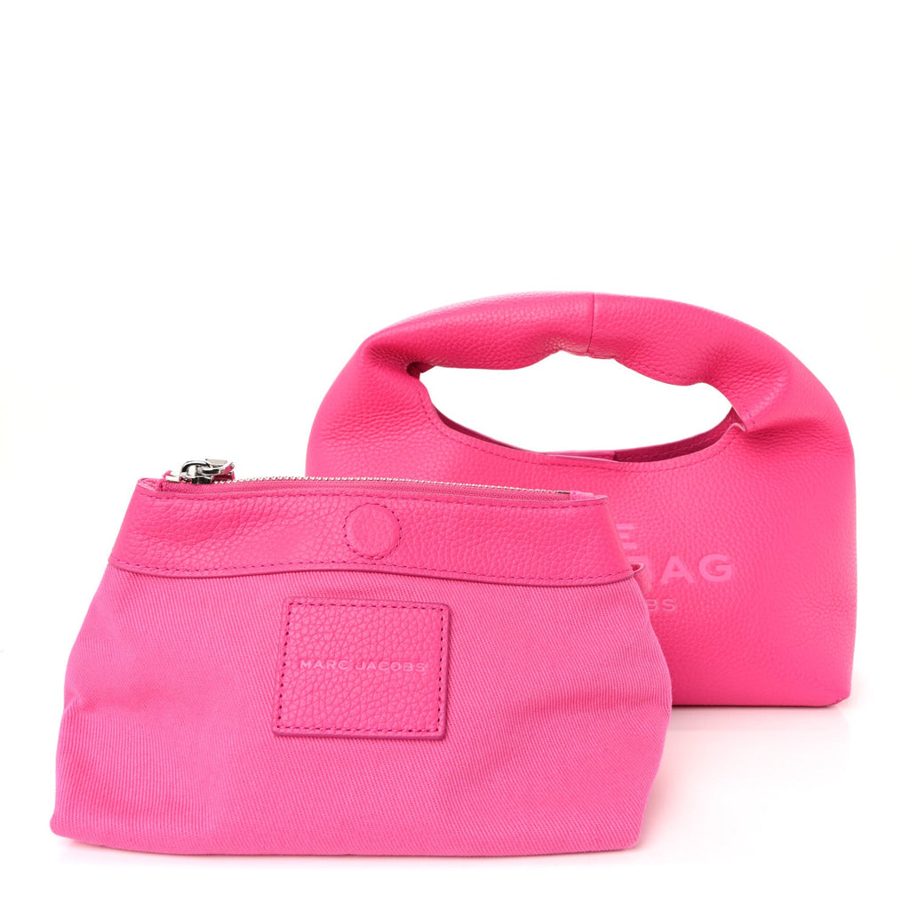 Grained Calfskin Mini The Sack Bag Hot Pink