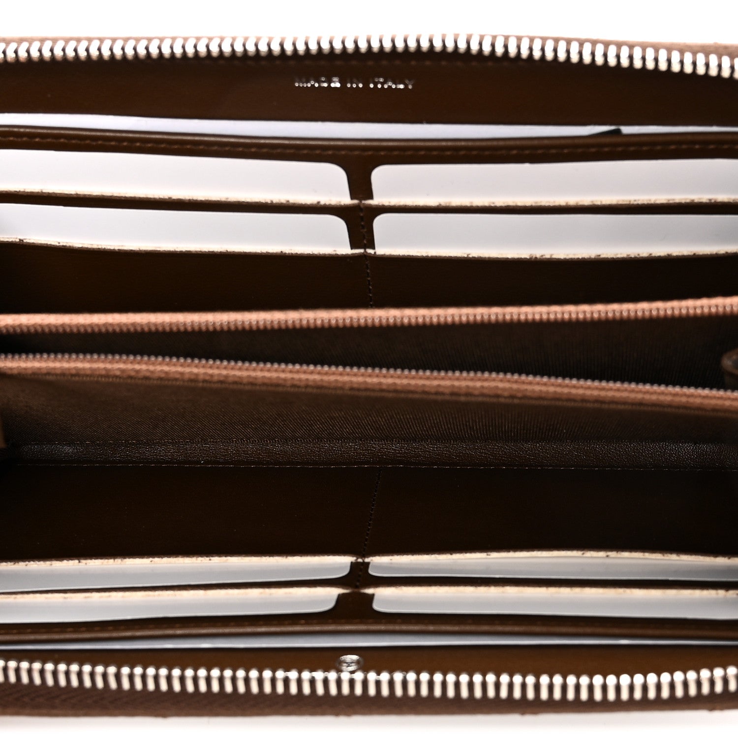 Caviar Quilted Large Gusset Zip Around Wallet Brown