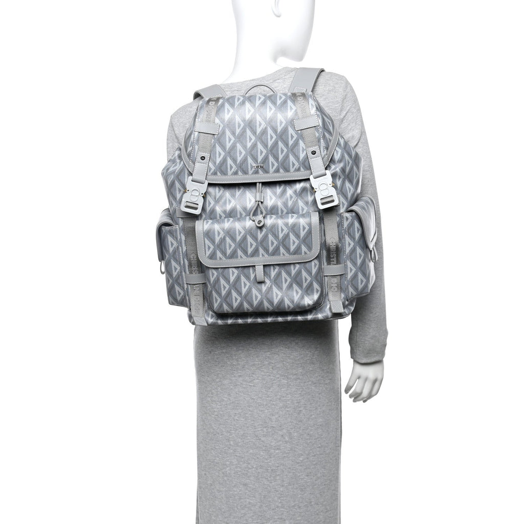 Coated Canvas CD Diamond Large Hit The Road Backpack Gray