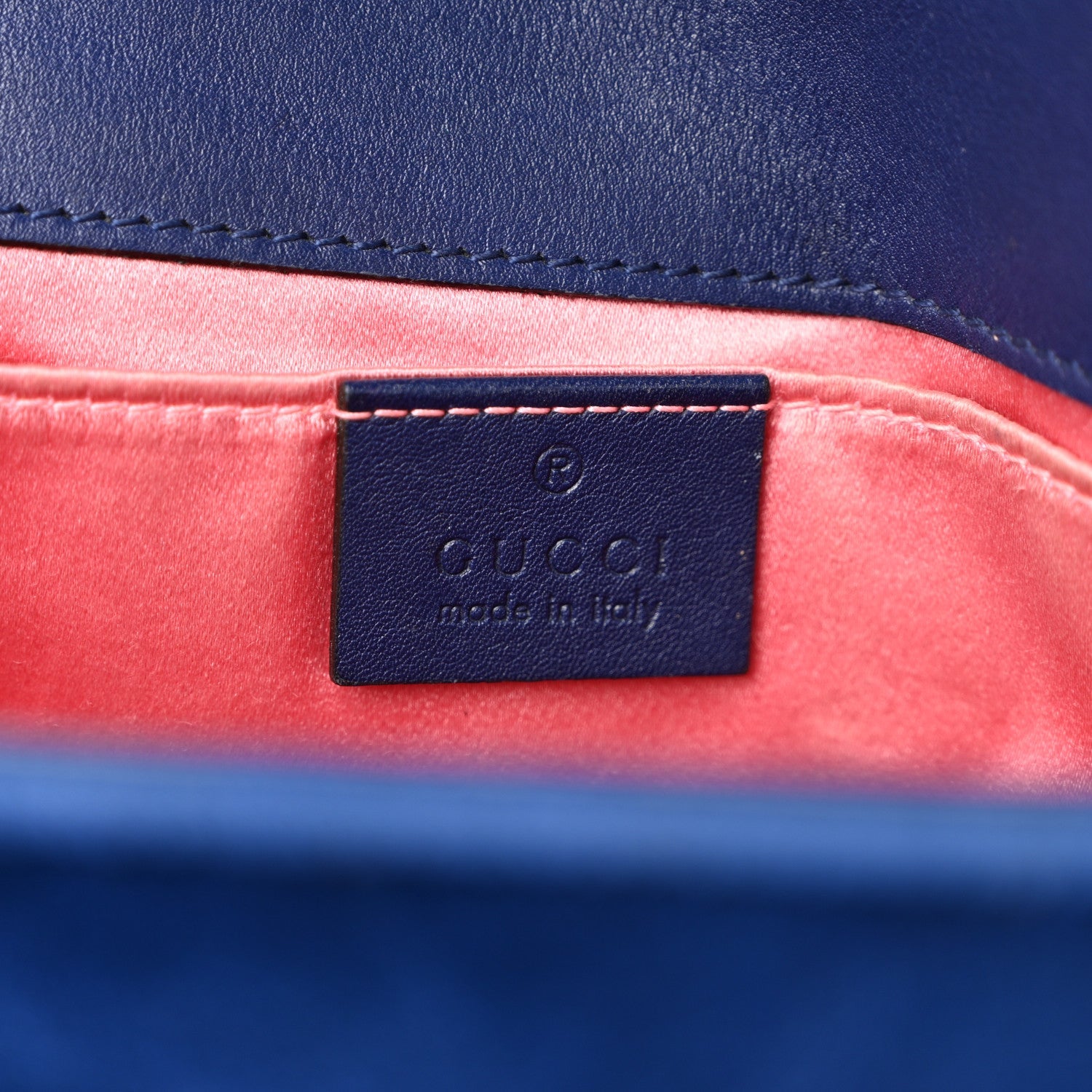 Velvet Matelasse Mini GG Marmont Shoulder Bag Cobalt Blue