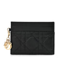 Lambskin Cannage Lady Dior  Holder Black