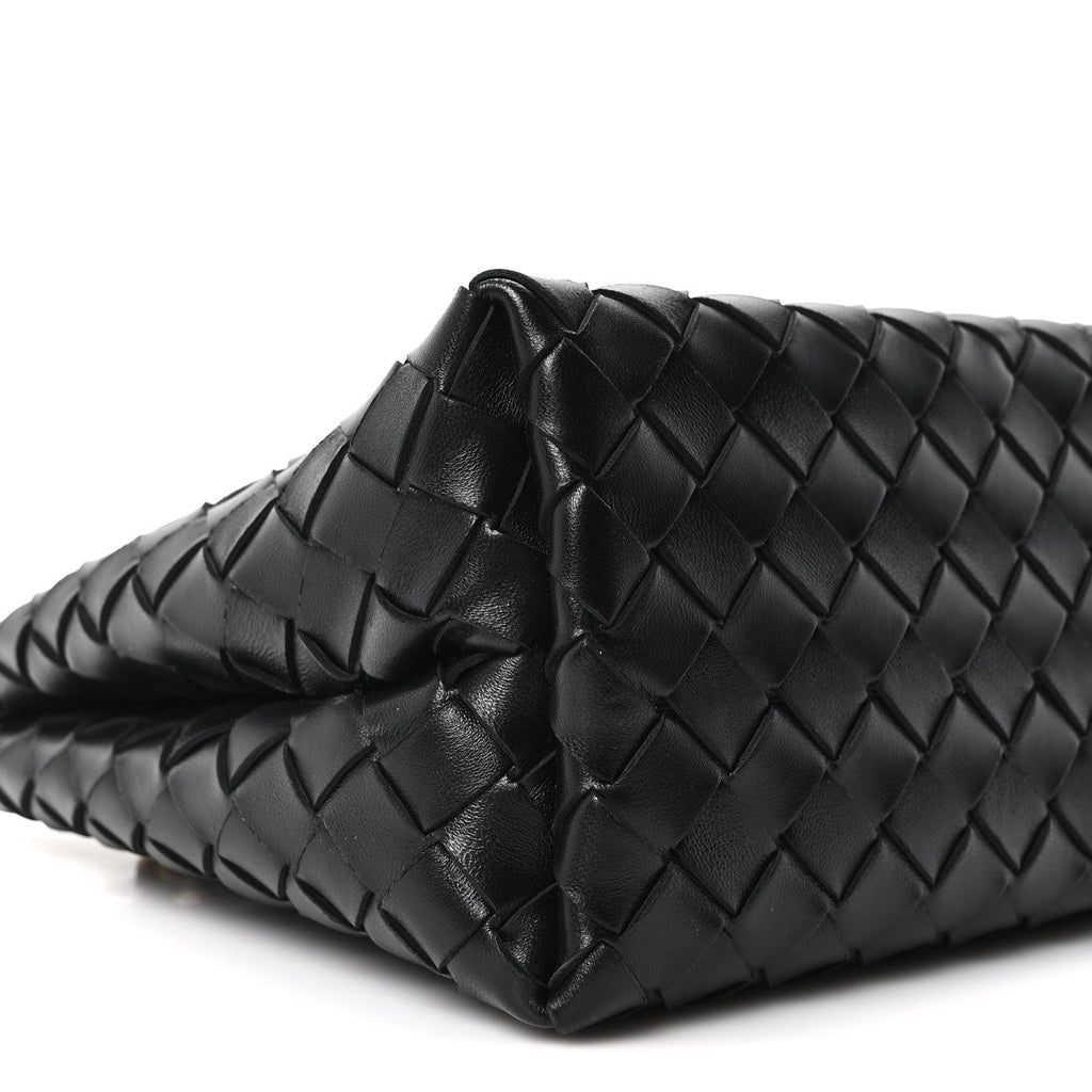 Nappa Intrecciato Small Andiamo With Chain Shoulder Bag Black