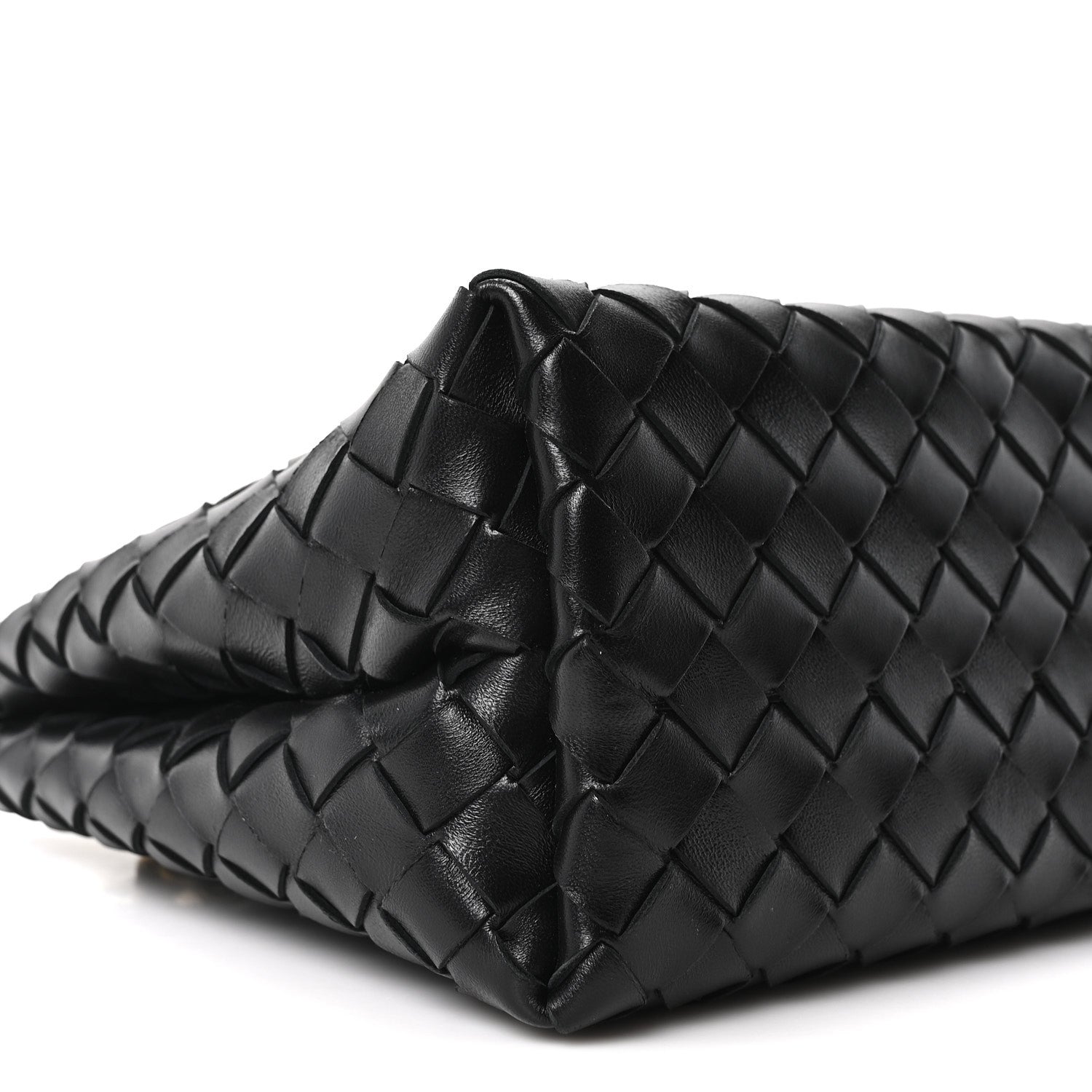 Nappa Intrecciato Small Andiamo With Chain Shoulder Bag Black