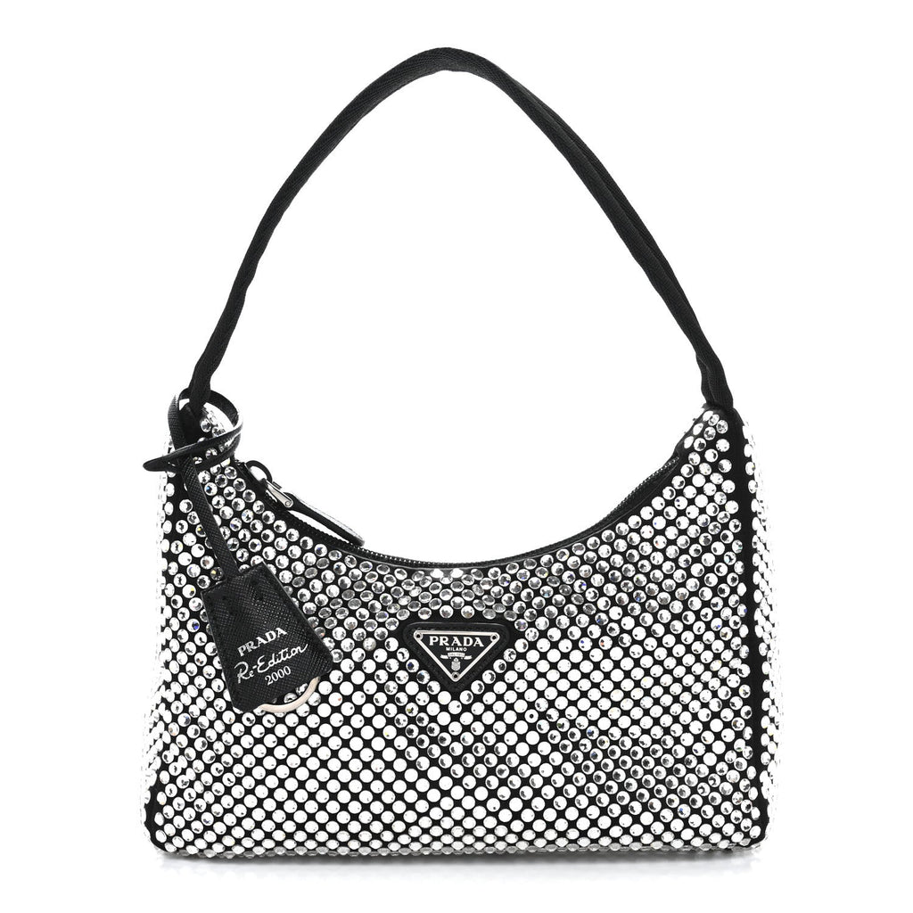 Satin Crystal Mini Re-Edition 2000 Bag Cristal