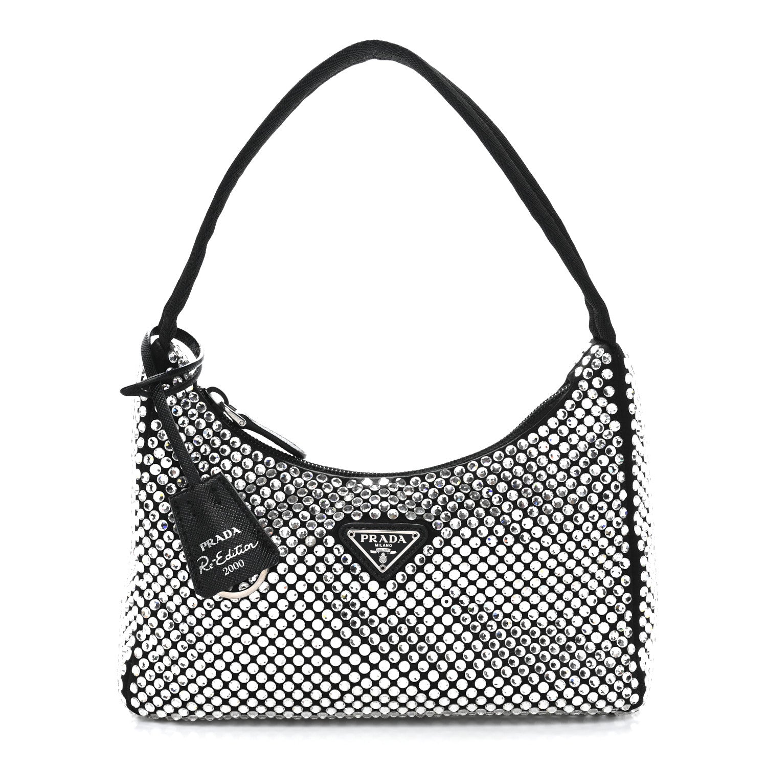 Satin Crystal Mini Re-Edition 2000 Bag Cristal