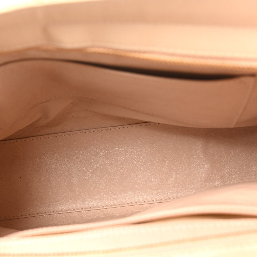 Calfskin Quilted Small Shopper Pink